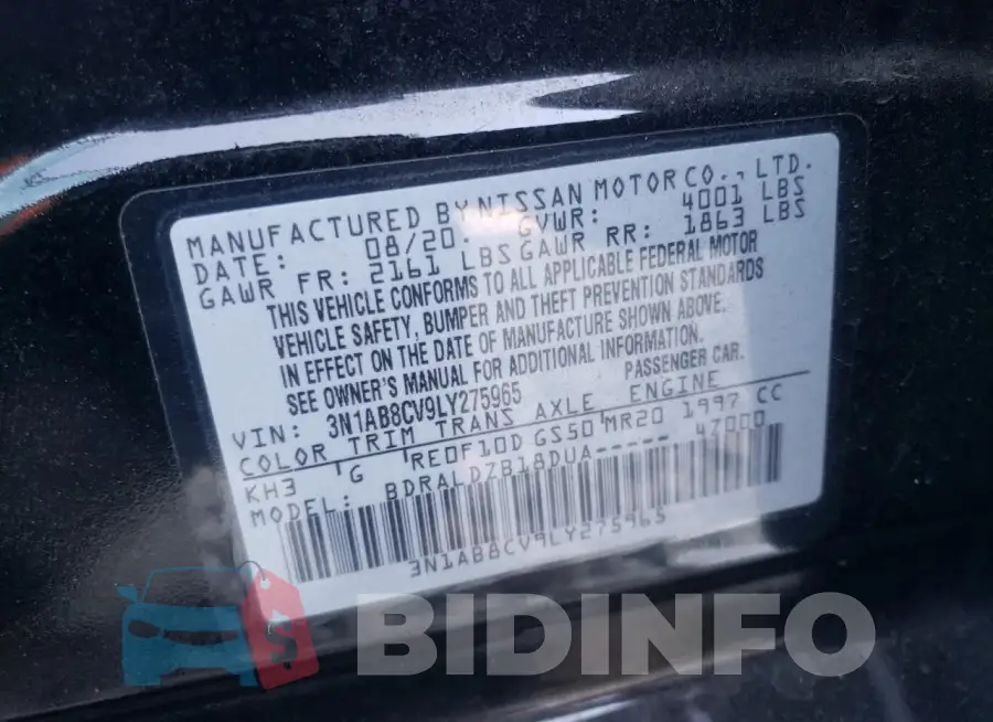 3N1AB8CV9LY275965 Photo# 12