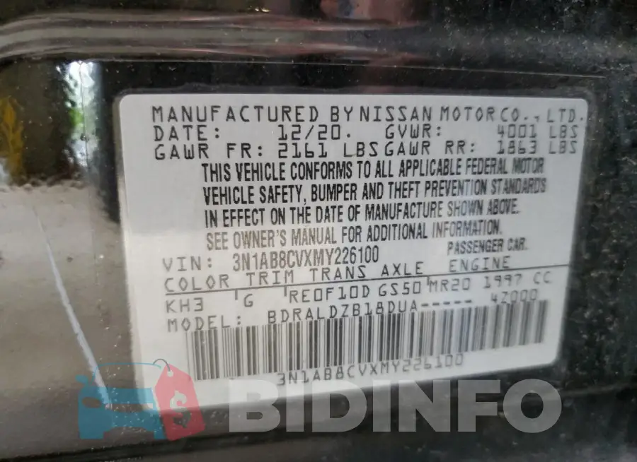 3N1AB8CVXMY226100 Photo# 12
