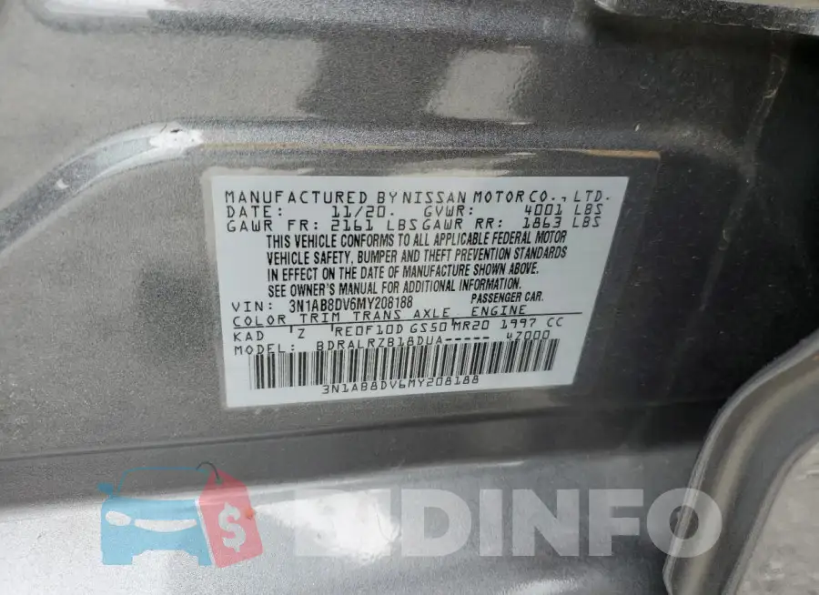 3N1AB8DV6MY208188 Photo# 12