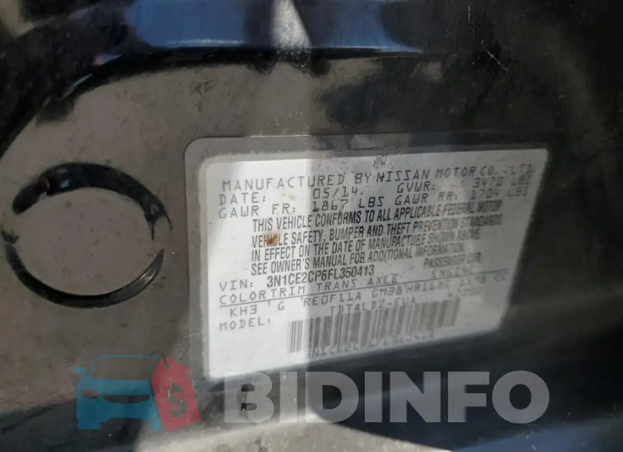 3N1CE2CP6FL350413 Photo# 12