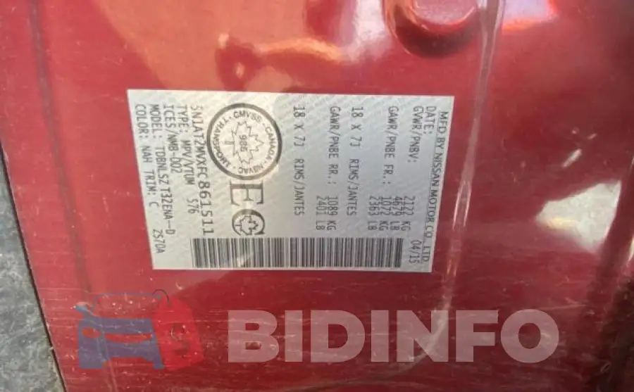5N1AT2MVXFC861511 Photo# 10