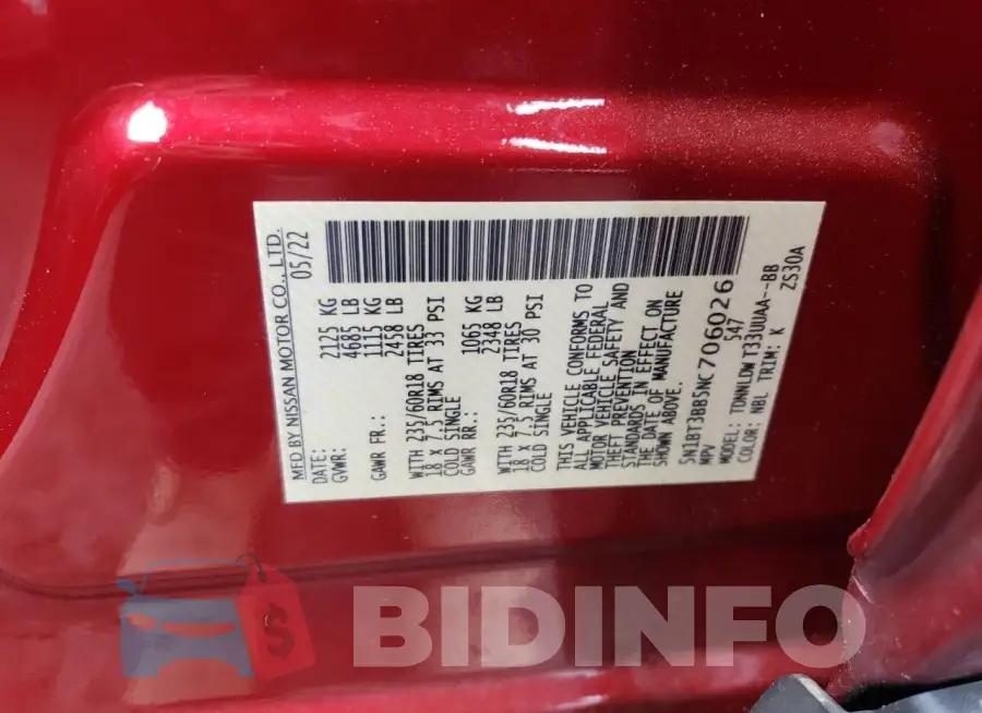5N1BT3BB5NC706026 Photo# 12