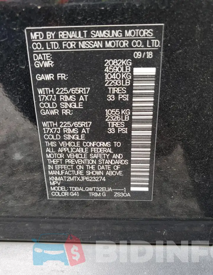 KNMAT2MTXJP623274 Photo# 13
