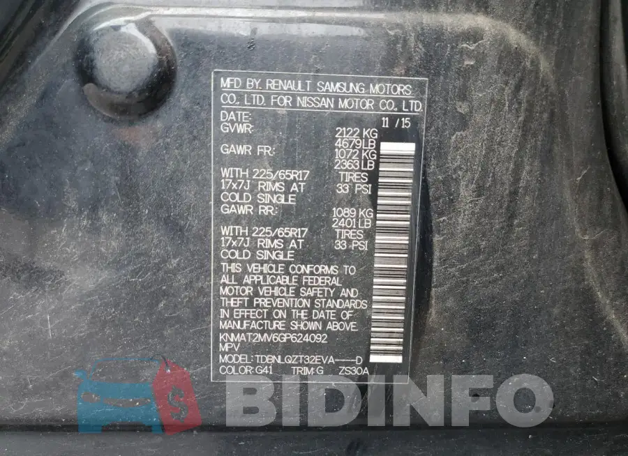 KNMAT2MV6GP624092 Photo# 13