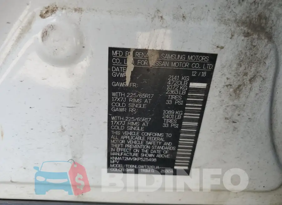 KNMAT2MV9KP525498 Photo# 12