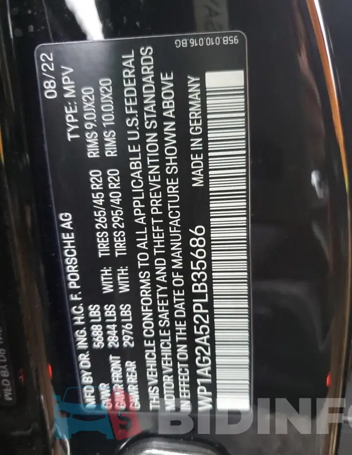 WP1AG2A52PLB35686 Photo# 12