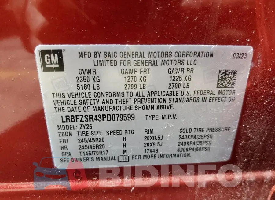 LRBFZSR43PD079599 Photo# 12