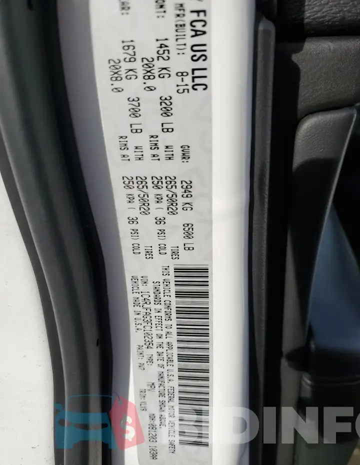 1C4RJFAG3FC102354 Photo# 13