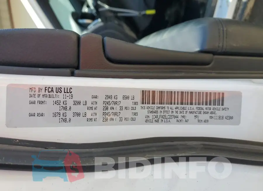 1C4RJFAG5LC227044 Photo# 13