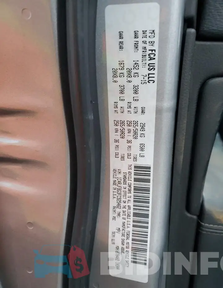 1C4RJFBG3FC925462 Photo# 13