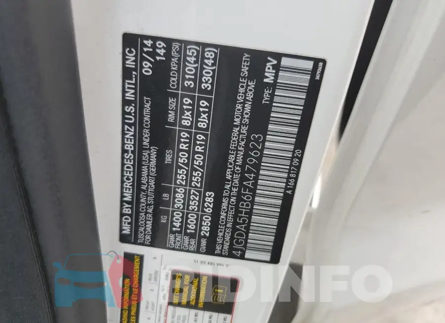4JGDA5HB6FA479623 Photo# 13