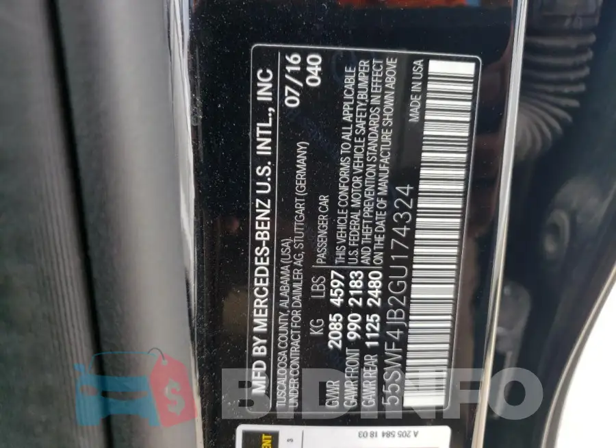 55SWF4JB2GU174324 Photo# 12