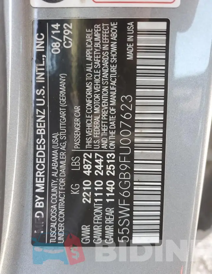 55SWF6GB9FU007623 Photo# 13