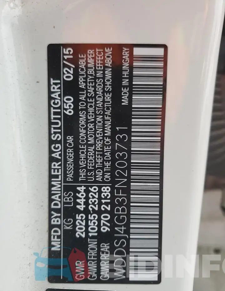 WDDSJ4GB3FN203731 Photo# 12