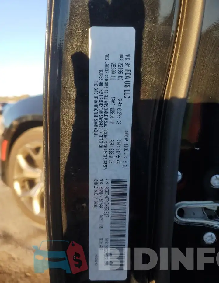 2C3CDXCT4GH351617 Photo# 11
