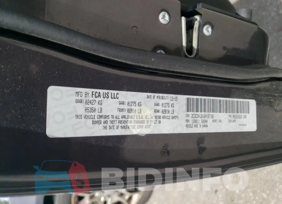 2C3CDXJG1GH167192 Photo# 13