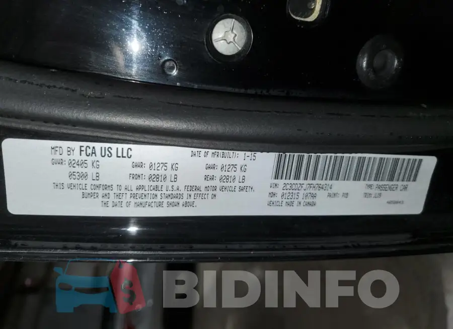 2C3CDZFJ7FH764314 Photo# 13