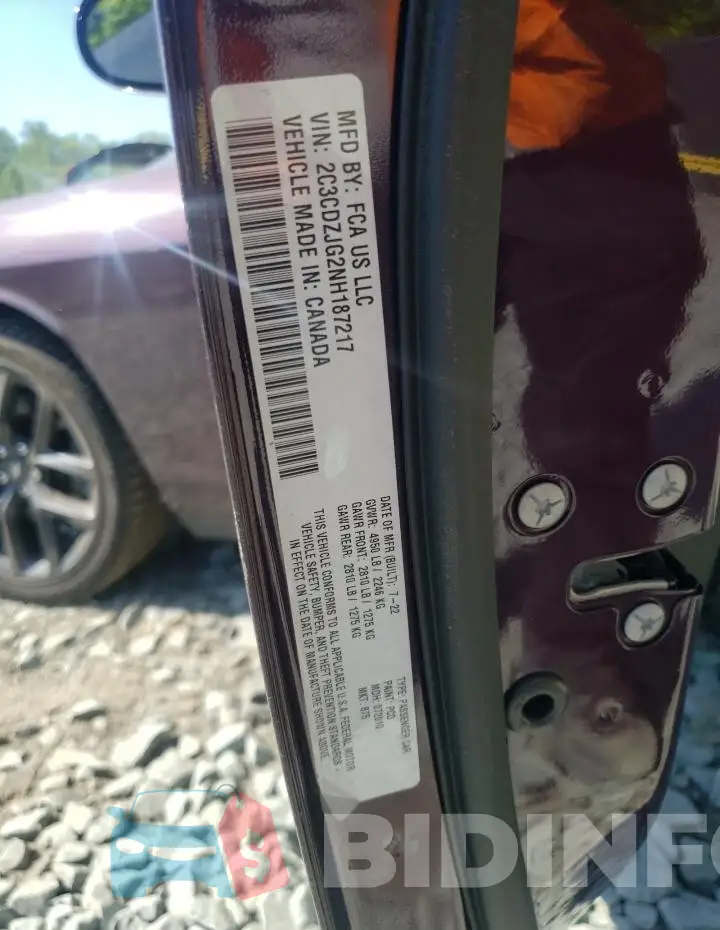 2C3CDZJG2NH187217 Photo# 12