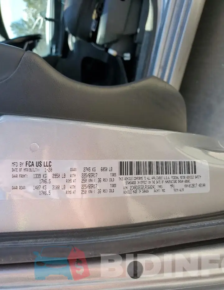 2C4RDGEG2LR160241 Photo# 13