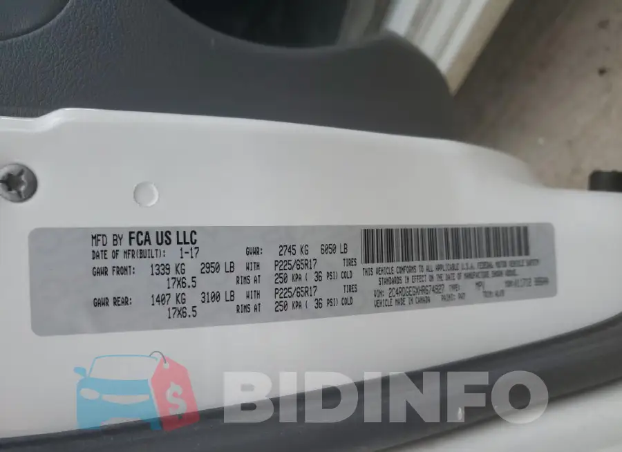 2C4RDGEGXHR674927 Photo# 13