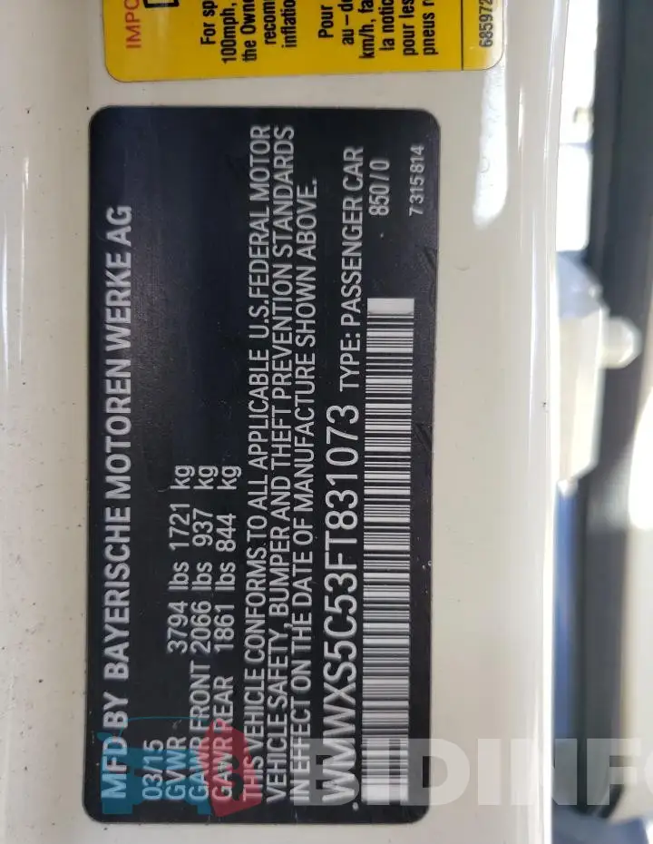 WMWXS5C53FT831073 Photo# 12