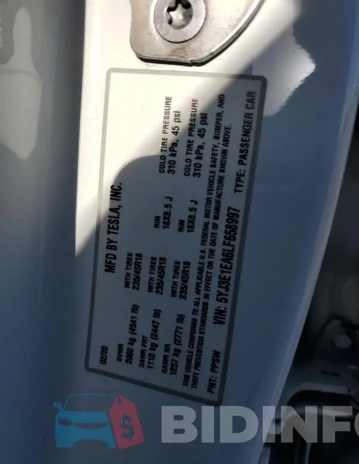 5YJ3E1EA6LF658997 Photo# 12