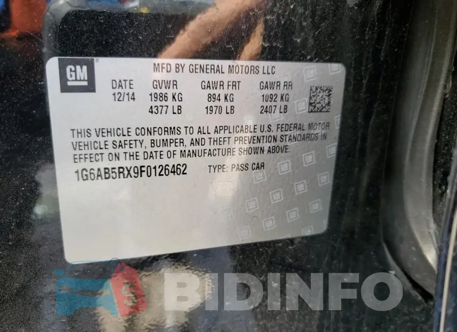 1G6AB5RX9F0126462 Photo# 12