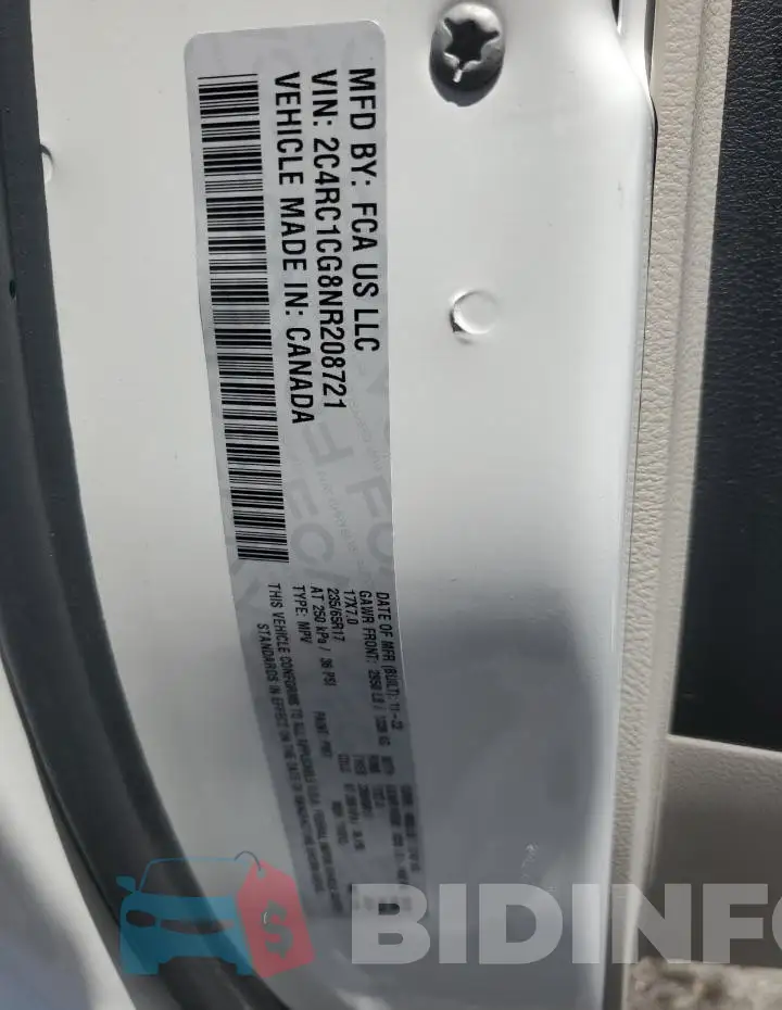 2C4RC1CG8NR208721 Photo# 13