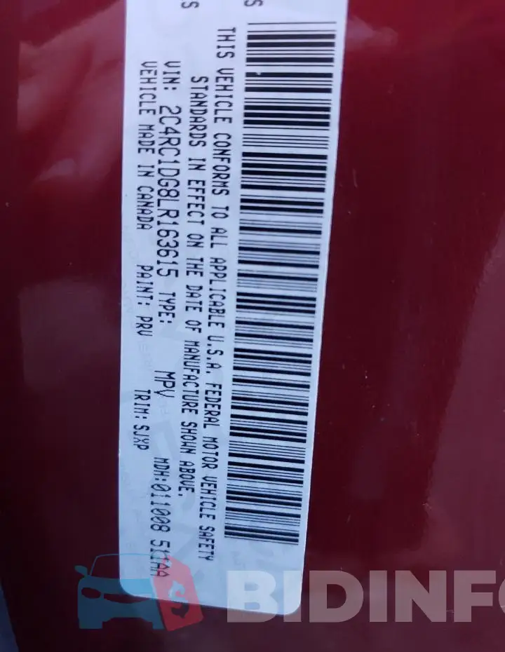 2C4RC1DG8LR163615 Photo# 14