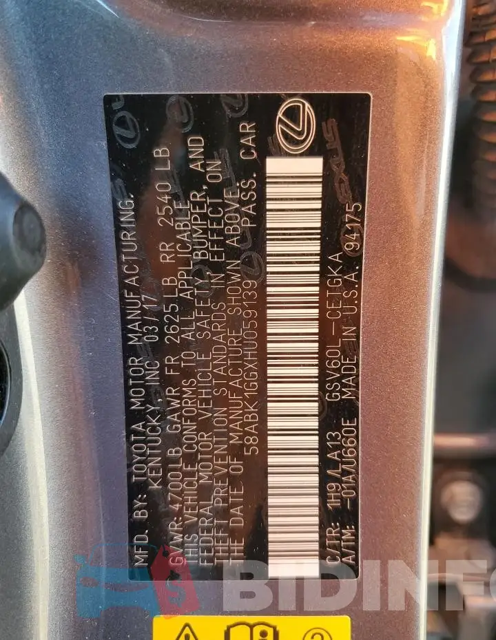 58ABK1GGXHU059139 Photo# 12