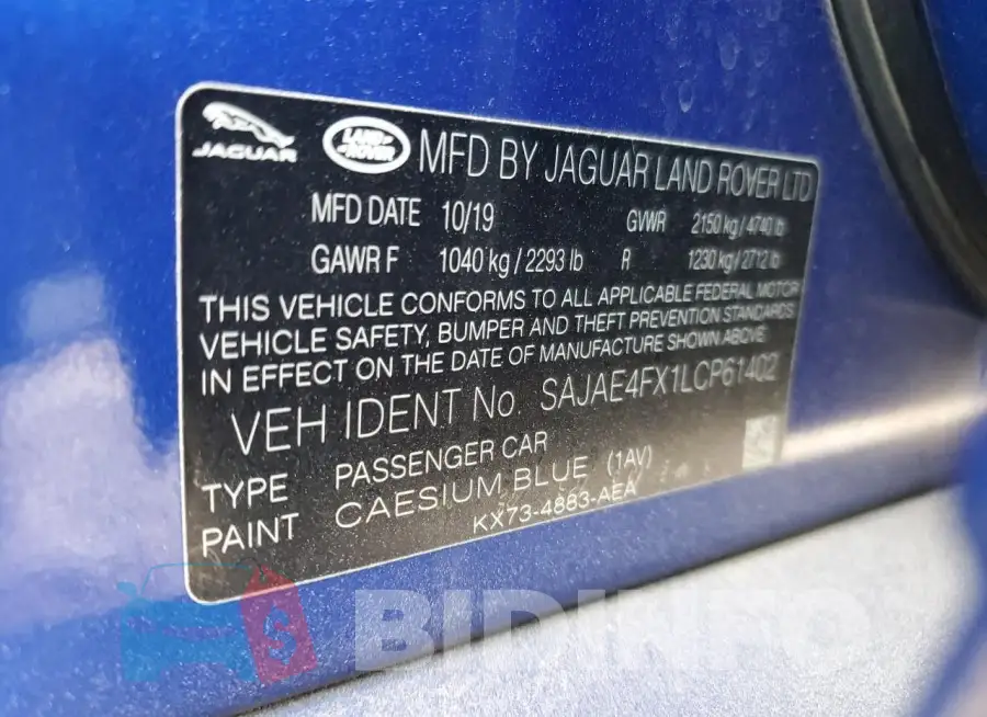 SAJAE4FX1LCP61402 Photo# 12