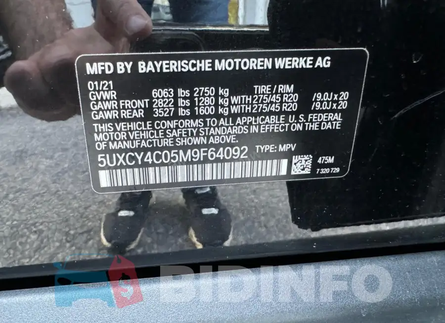 5UXCY4C05M9F64092 Photo# 14