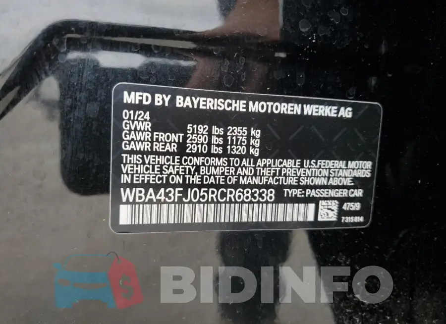 WBA43FJ05RCR68338 Photo# 13