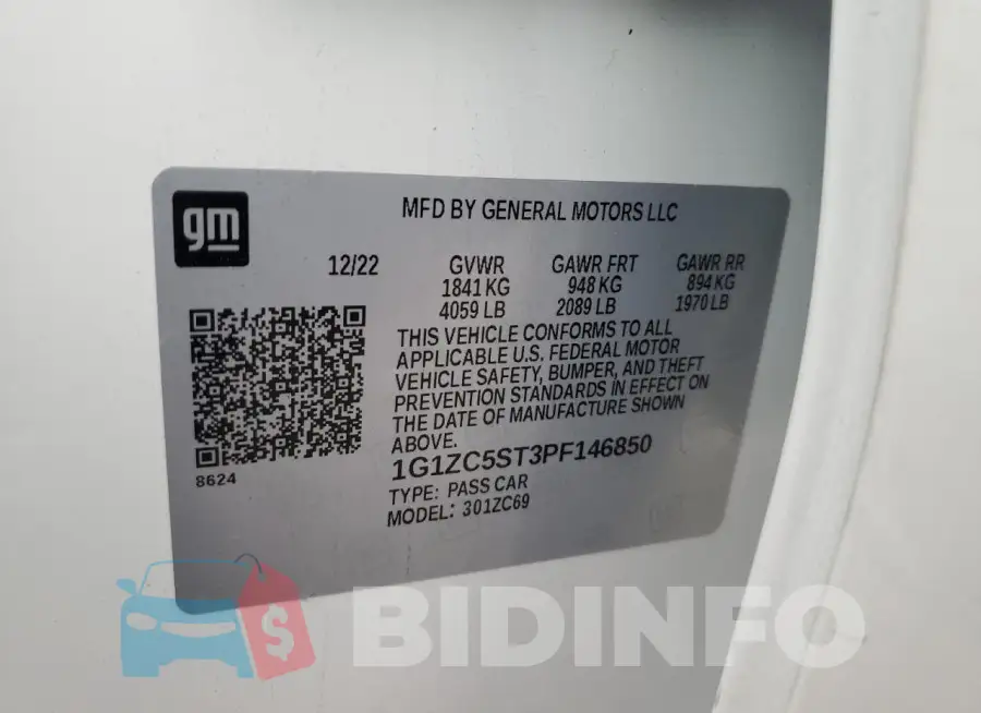 1G1ZC5ST3PF146850 Photo# 13