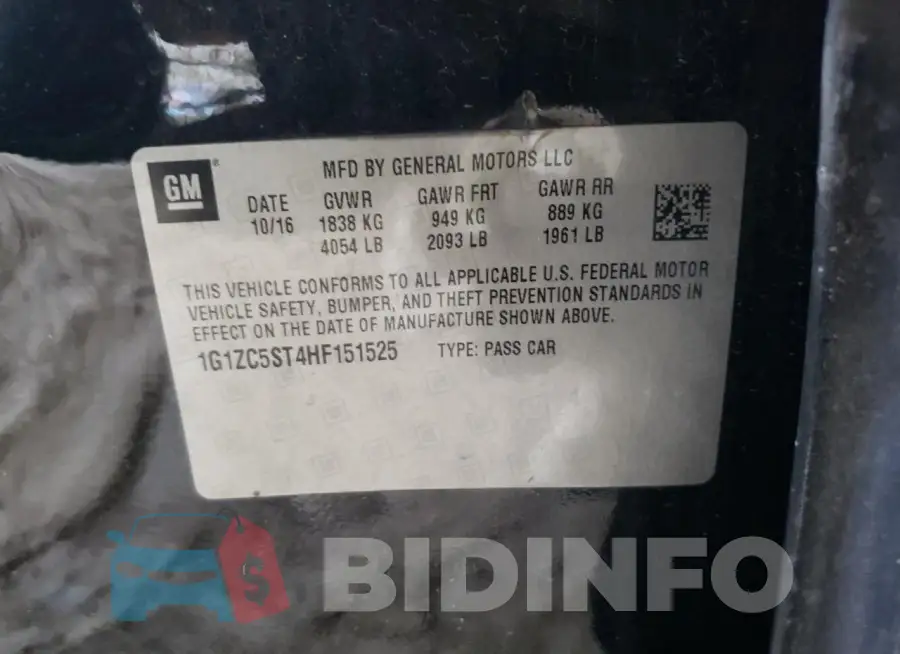 1G1ZC5ST4HF151525 Photo# 12
