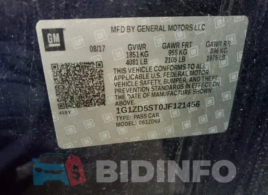 1G1ZD5ST0JF121456 Photo# 12