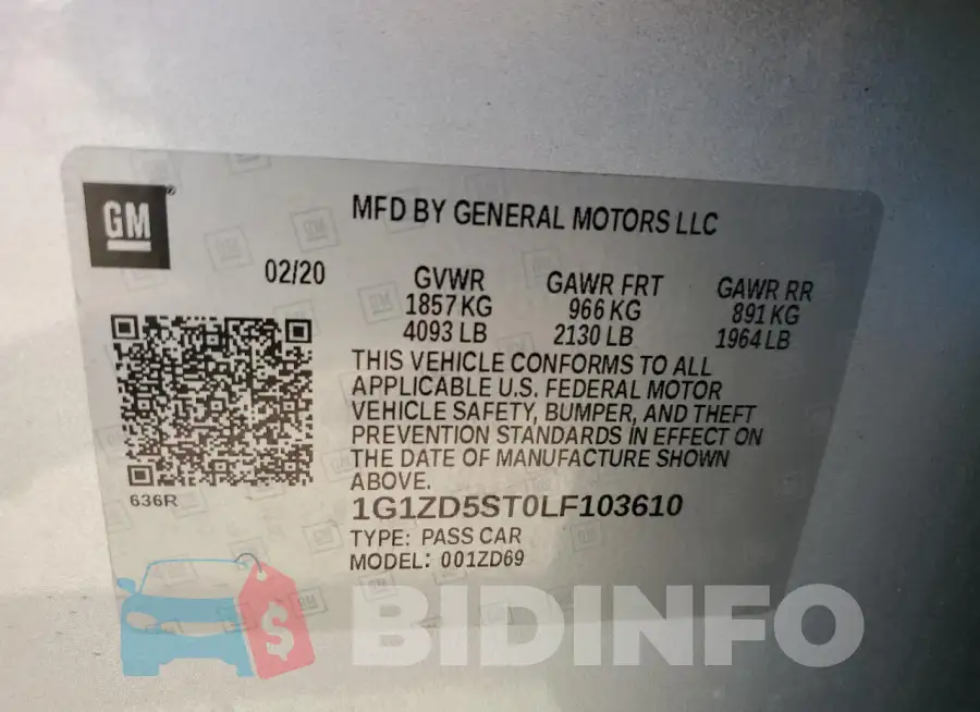 1G1ZD5ST0LF103610 Photo# 13