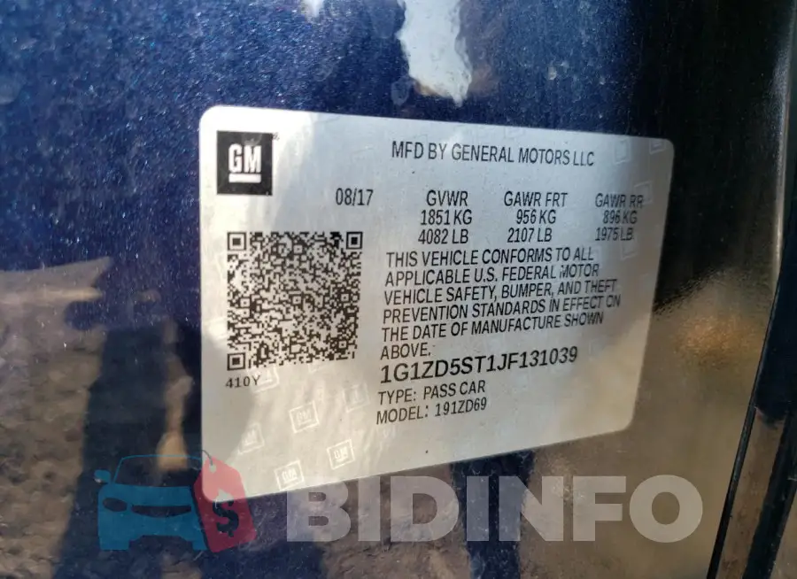 1G1ZD5ST1JF131039 Photo# 12