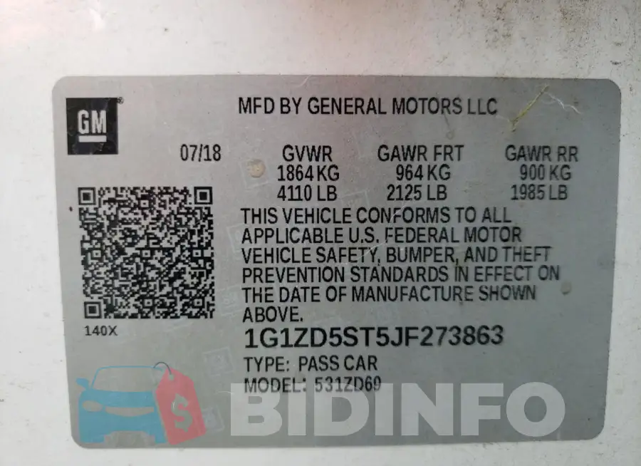 1G1ZD5ST5JF273863 Photo# 12