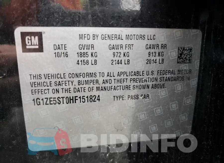 1G1ZE5ST0HF151824 Photo# 13