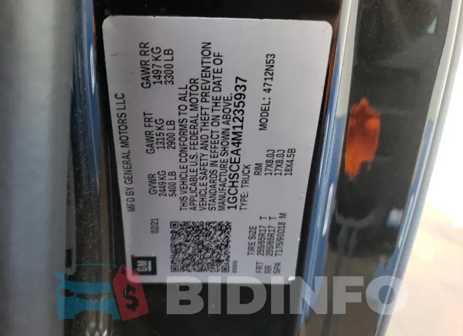 1GCHSCEA4M1235937 Photo# 12