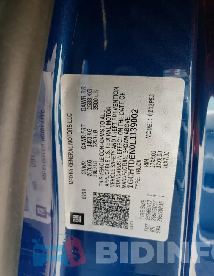 1GCHTDEN0L1139002 Photo# 12