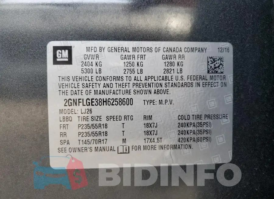 2GNFLGE38H6258600 Photo# 14