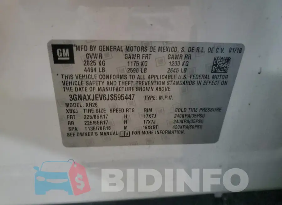 3GNAXJEV6JS595447 Photo# 13