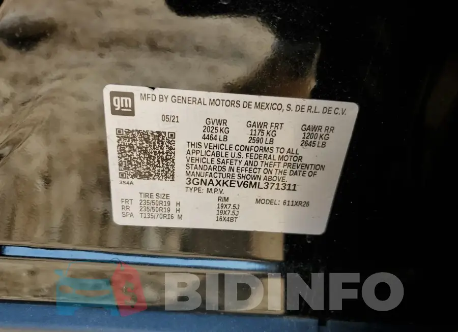 3GNAXKEV6ML371311 Photo# 13