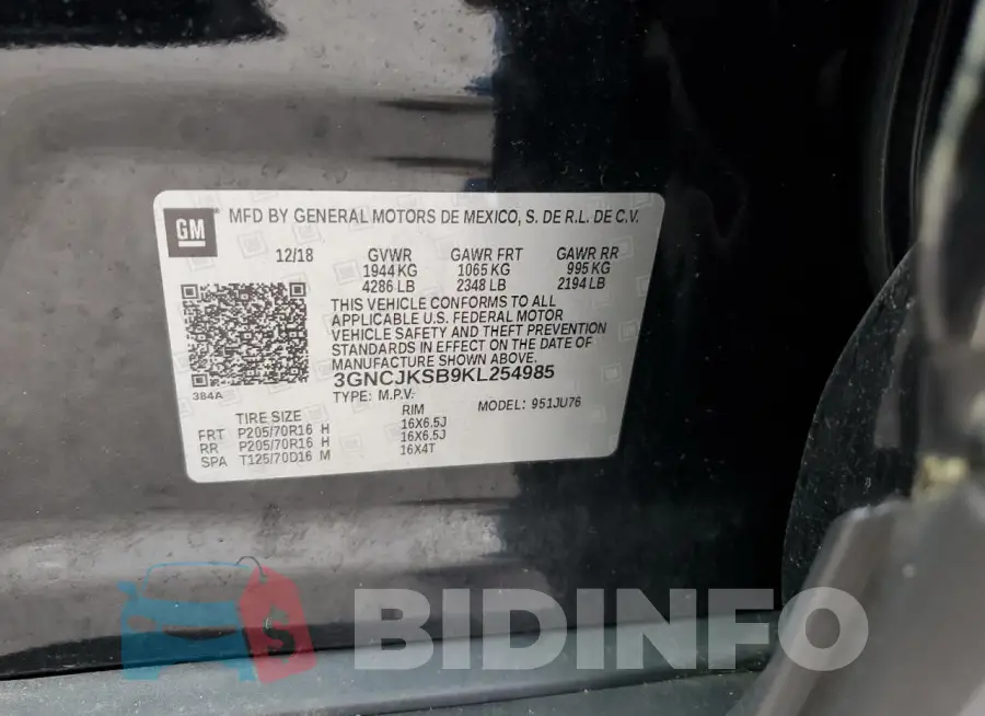 3GNCJKSB9KL254985 Photo# 13
