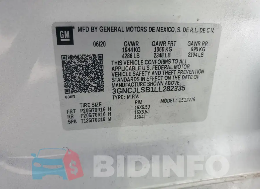 3GNCJLSB1LL282335 Photo# 14