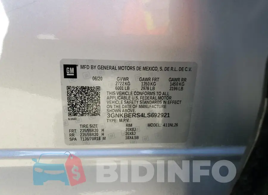 3GNKBERS4LS692921 Photo# 14