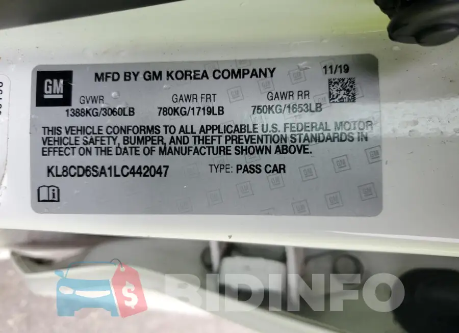 KL8CD6SA1LC442047 Photo# 12