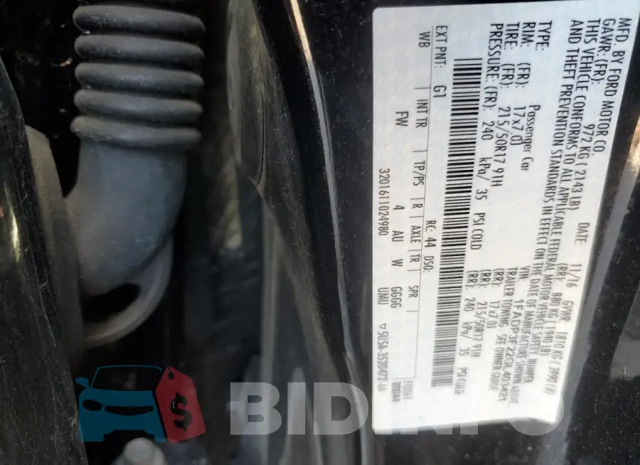 1FADP3F22GL403421 Photo# 12